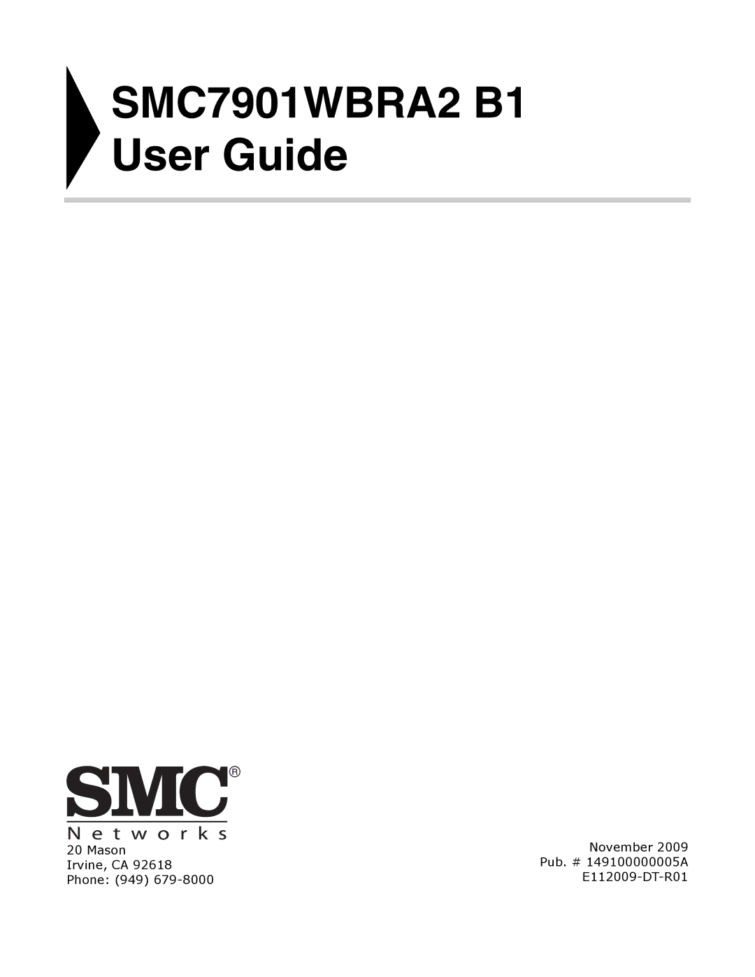 SMC Networks SMC7901WBRA2 B1 manual User Guide 