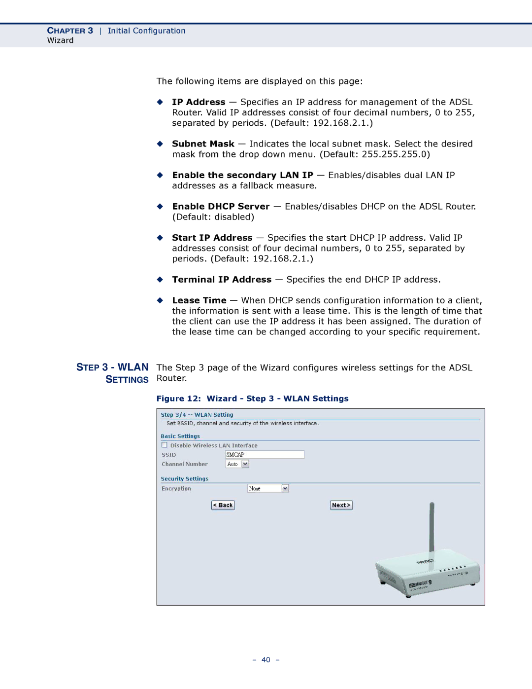 SMC Networks SMC7901WBRA2 B1 manual Wlan 