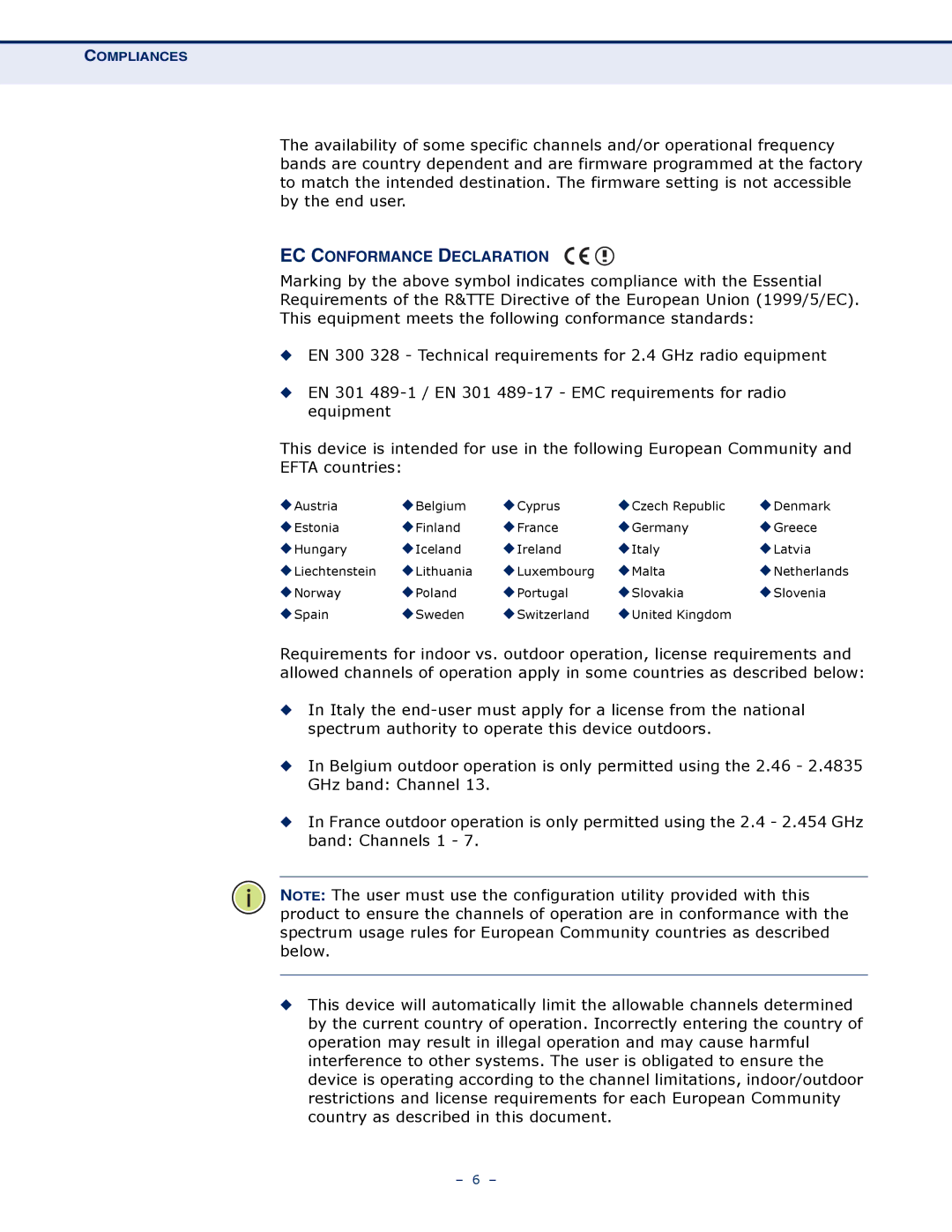 SMC Networks SMC7901WBRA2 B1 manual EC Conformance Declaration 