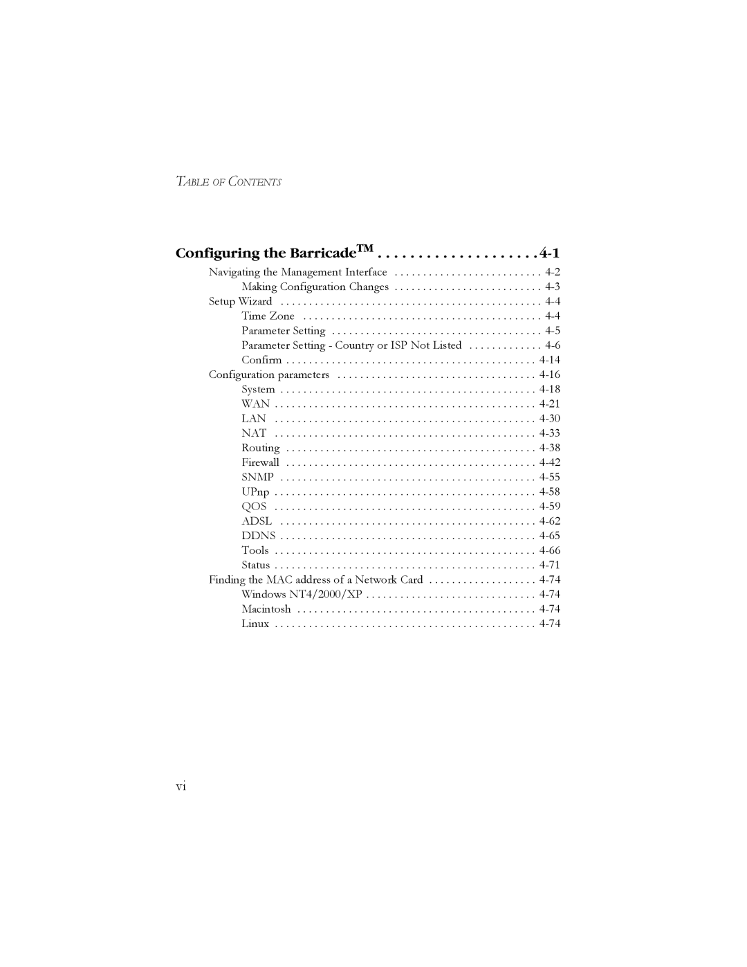 SMC Networks SMC7904BRB2 manual Configuring the BarricadeTM 