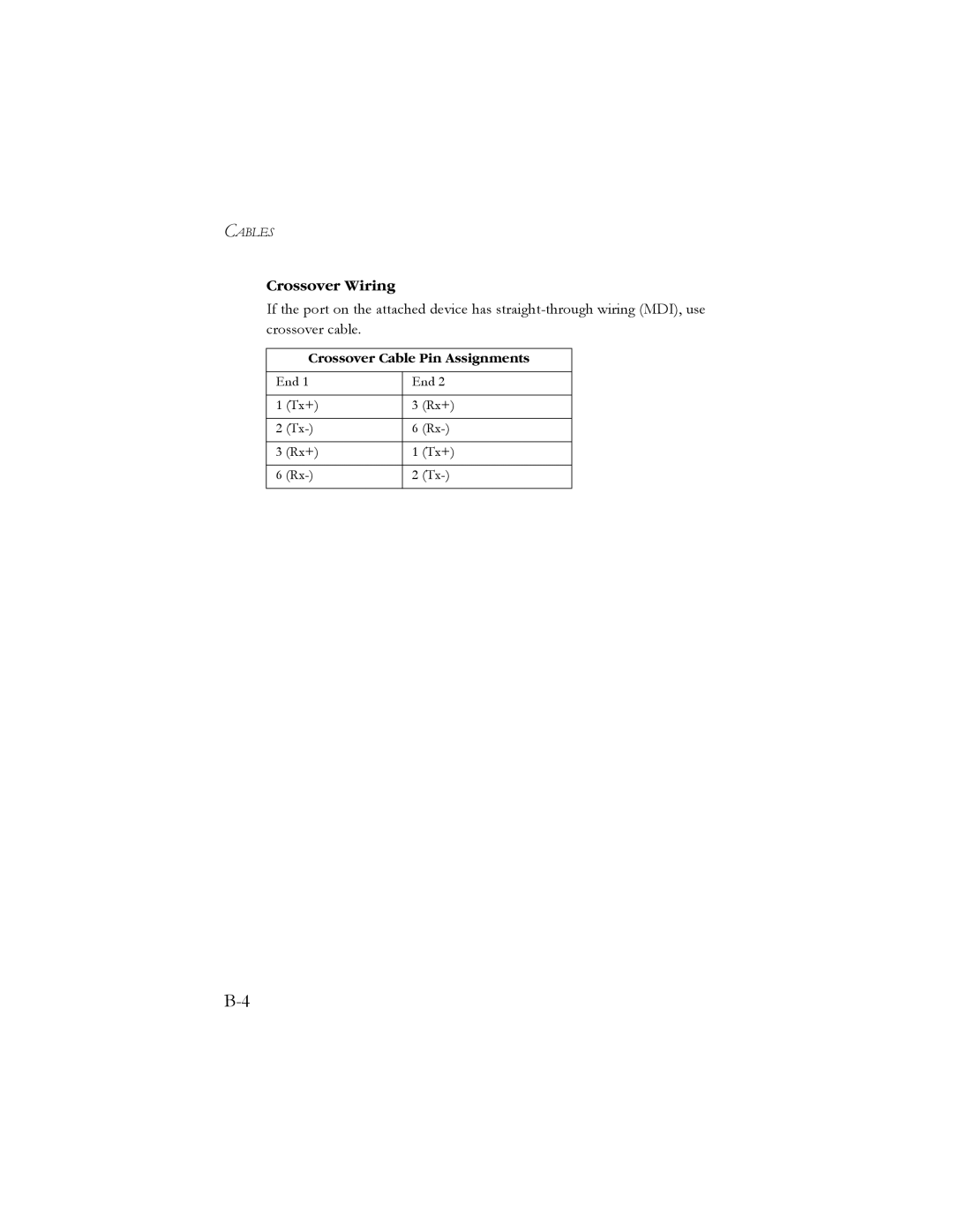 SMC Networks SMC7904BRB2 manual Crossover Wiring 