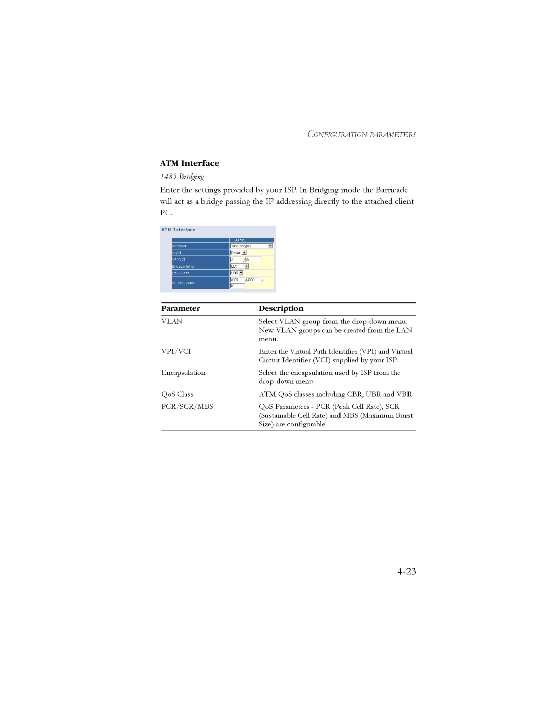 SMC Networks SMC7904BRB2 manual ATM Interface, Bridging 