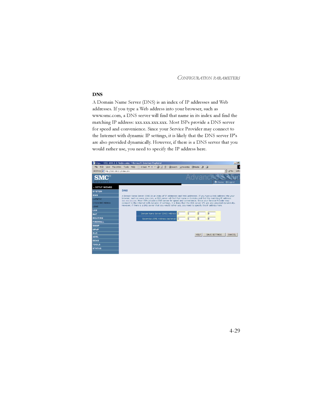 SMC Networks SMC7904BRB2 manual Dns 