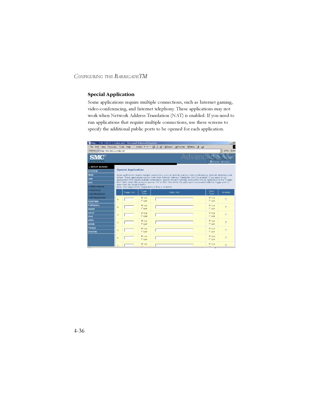 SMC Networks SMC7904BRB2 manual Special Application 