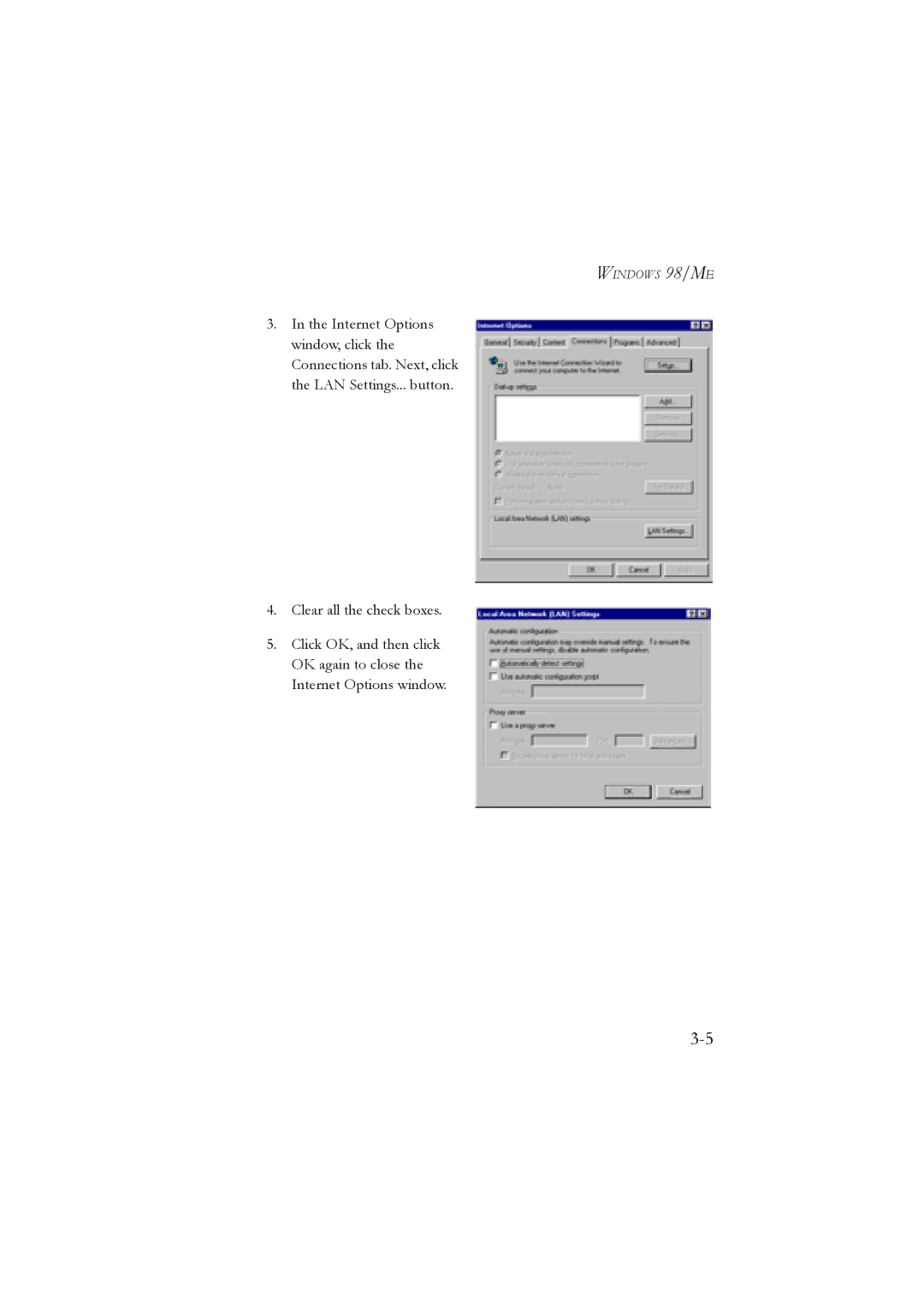 SMC Networks SMC7904WBRB, SMC7904WBRA manual Windows 98/ME 