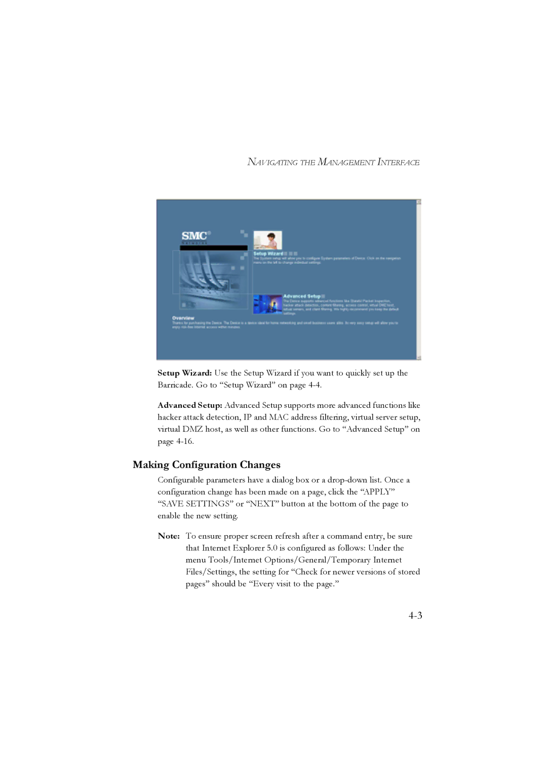 SMC Networks SMC7904WBRB, SMC7904WBRA manual Making Configuration Changes 