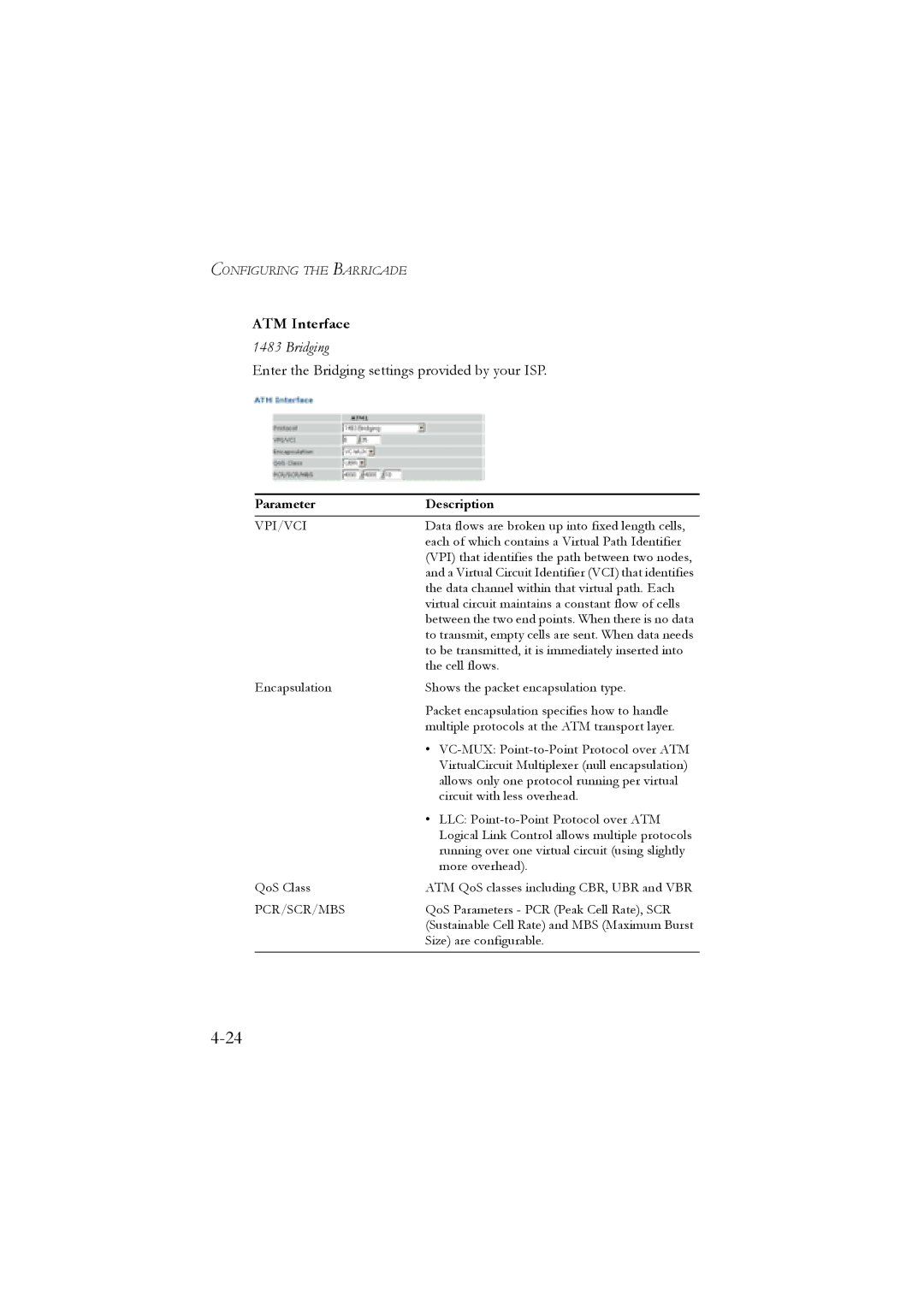 SMC Networks SMC7904WBRA, SMC7904WBRB manual ATM Interface, Bridging 