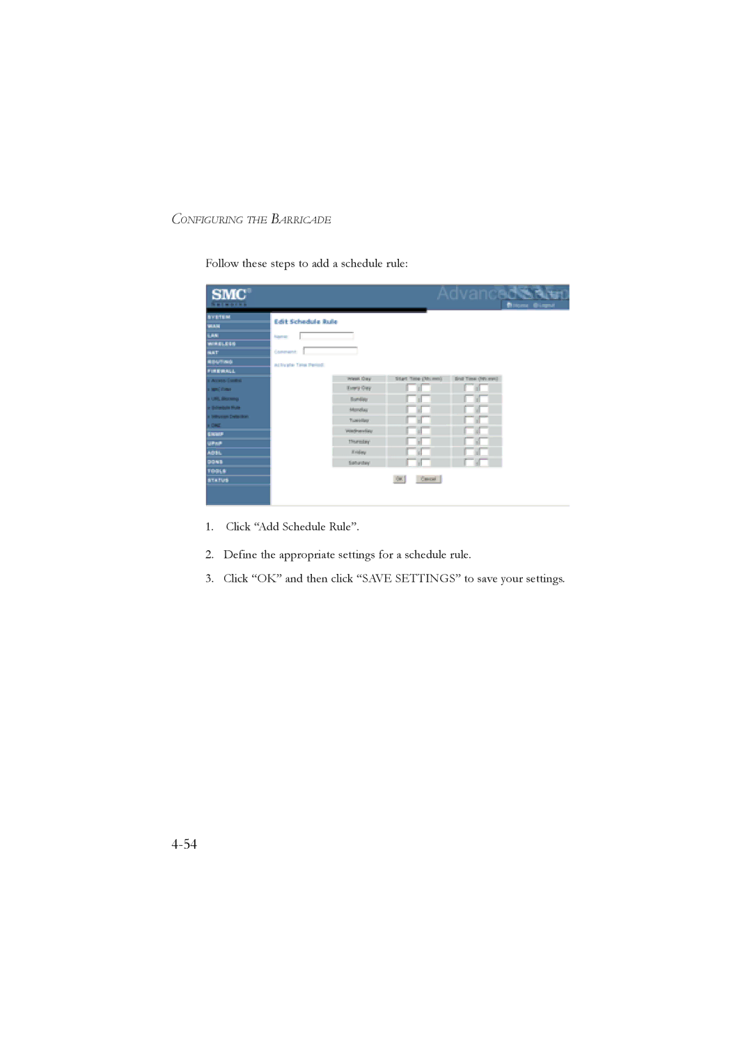 SMC Networks SMC7904WBRA, SMC7904WBRB manual Configuring the Barricade 