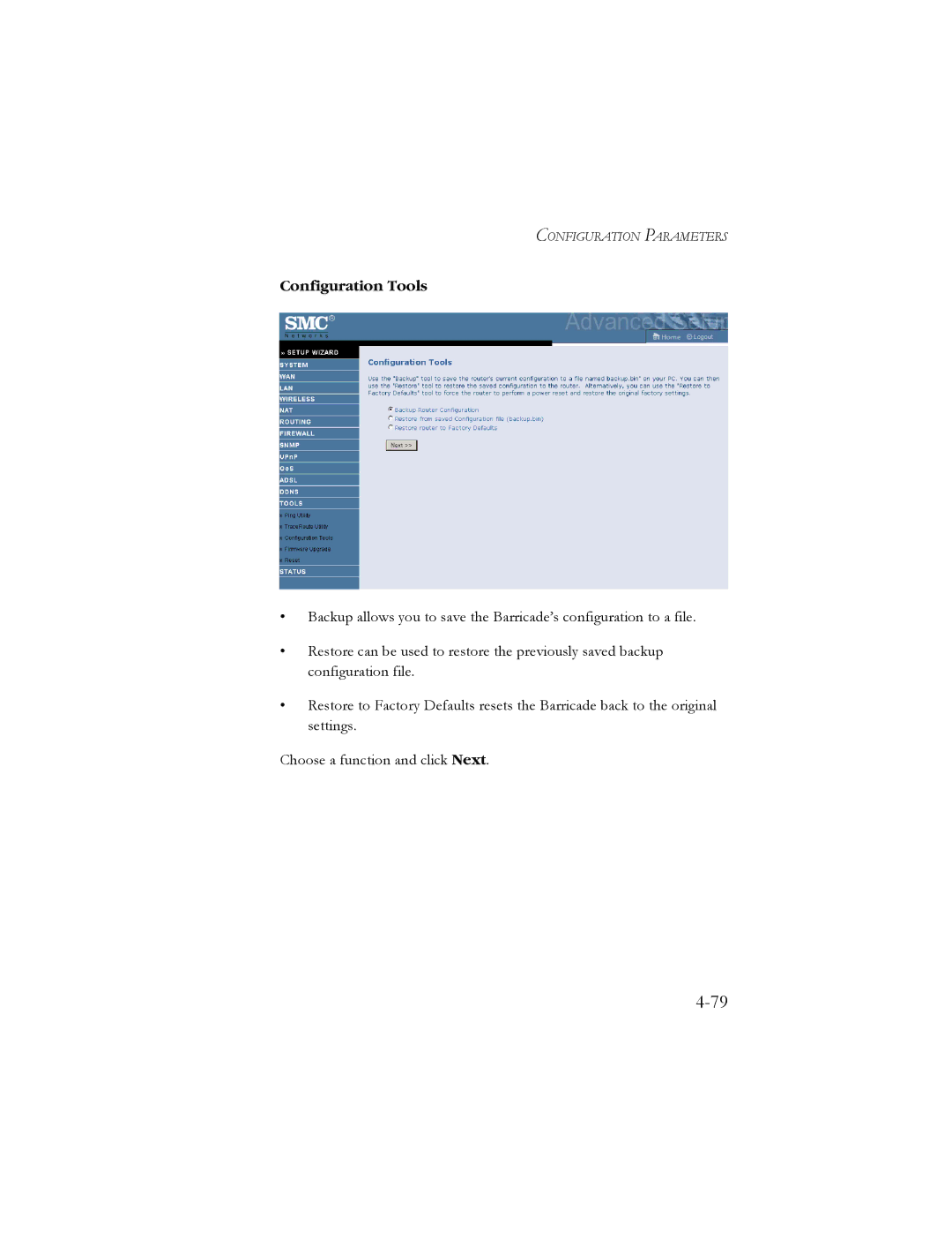 SMC Networks SMC7904WBRA2 manual Configuration Tools 