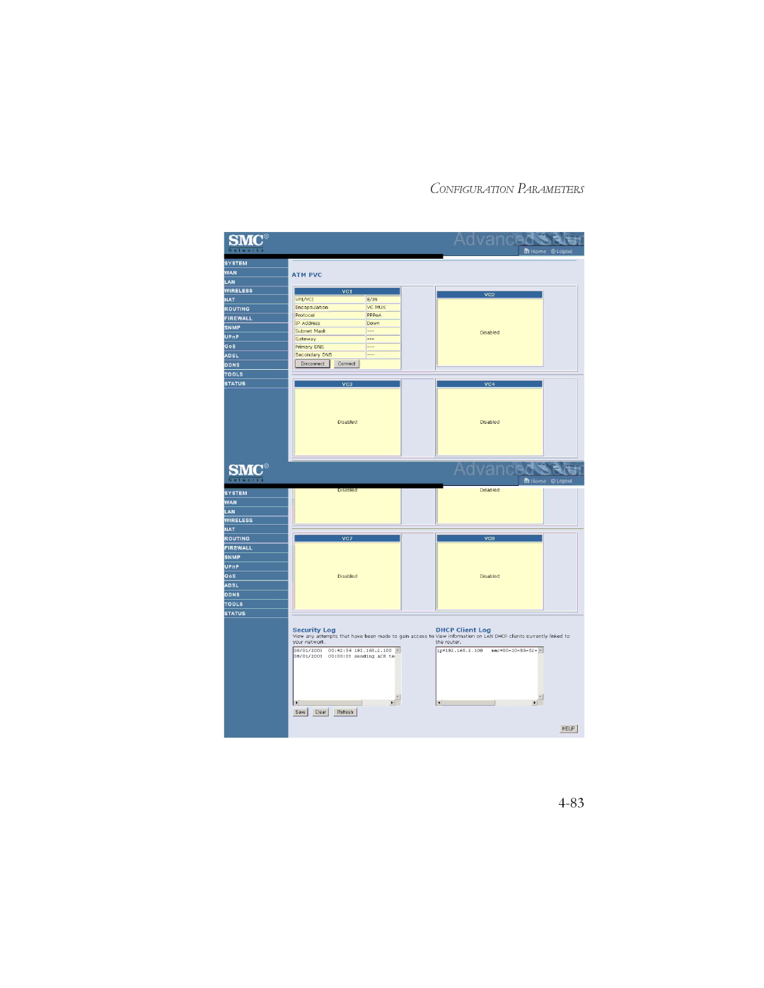 SMC Networks SMC7904WBRA2 manual Configuration Parameters 