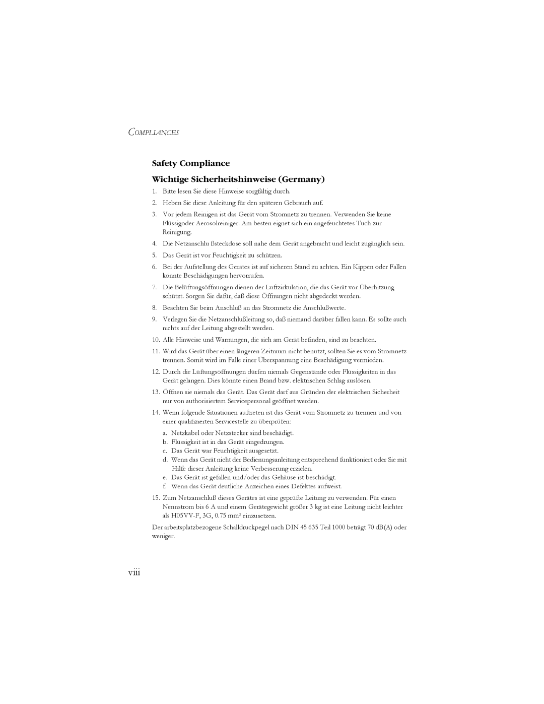 SMC Networks SMC7904WBRA2 manual Safety Compliance Wichtige Sicherheitshinweise Germany 