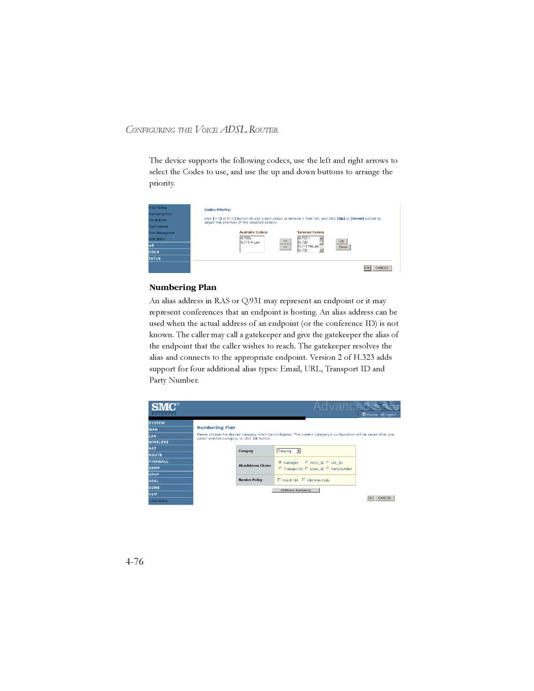 SMC Networks SMC7908VoWBRA manual Numbering Plan 