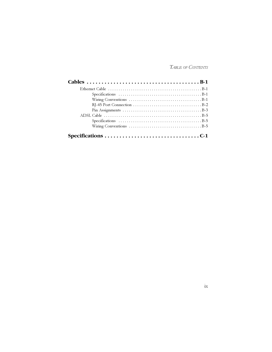 SMC Networks SMC7908VoWBRA manual Table of Contents 