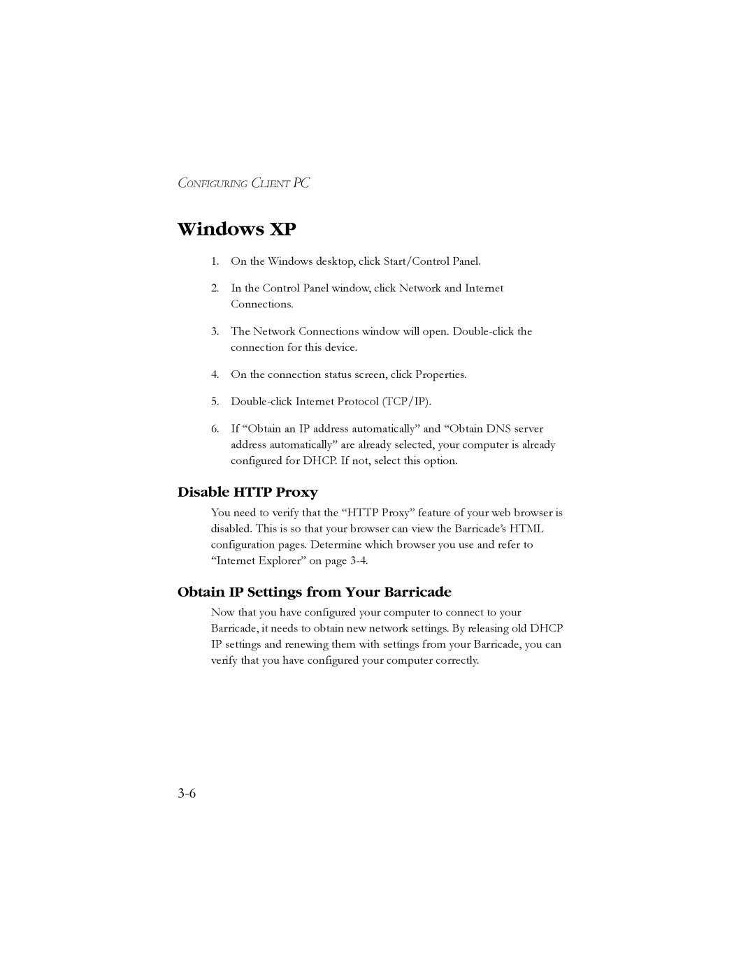 SMC Networks SMC7908VoWBRA manual Windows XP 