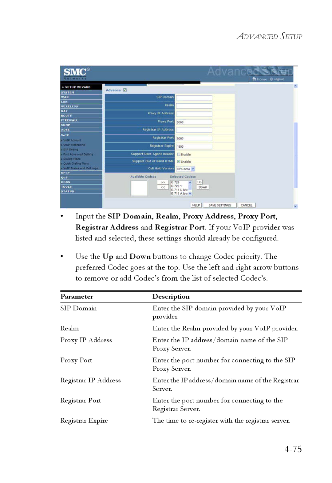 SMC Networks SMC7908VoWBRA2 manual Server 