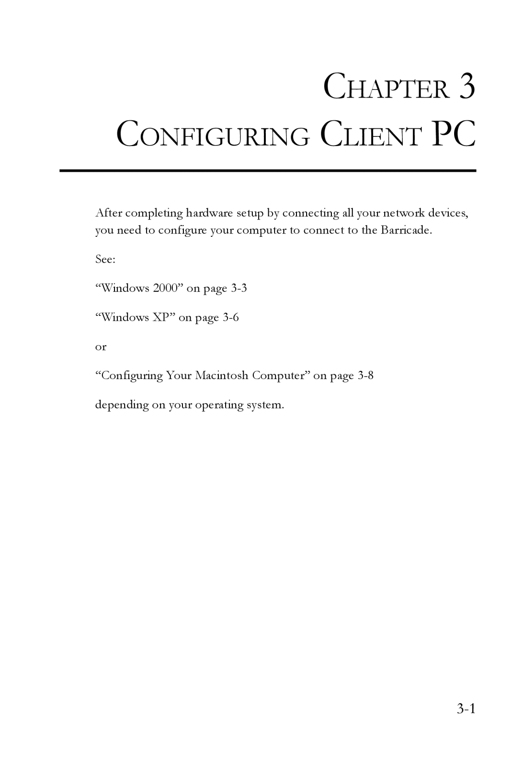 SMC Networks SMC7908VoWBRA2 manual Configuring Client PC 