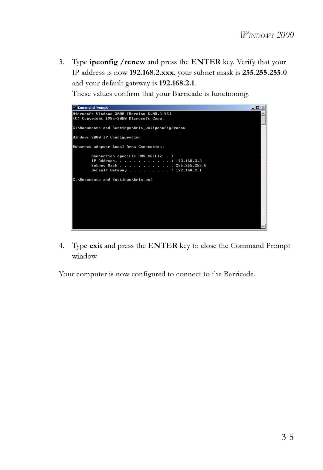 SMC Networks SMC7908VoWBRA2 manual Windows 