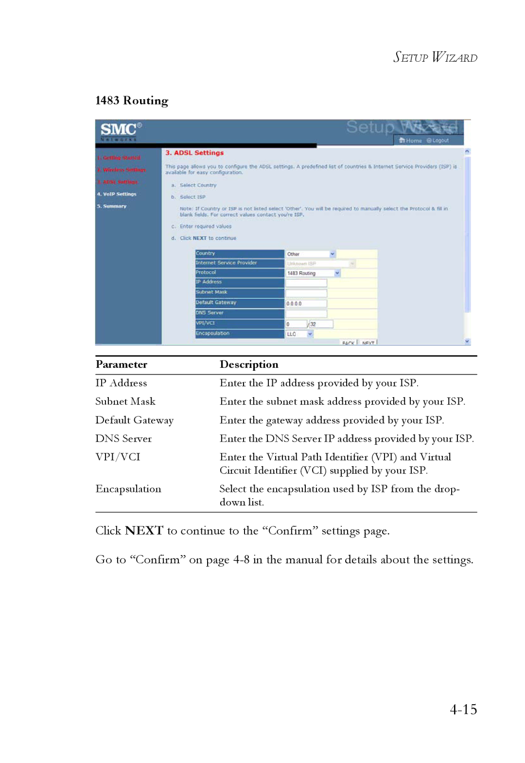 SMC Networks SMC7908VoWBRA2 manual Routing 