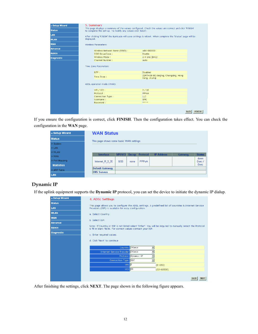 SMC Networks SMC790WBRA4 manual Dynamic IP 