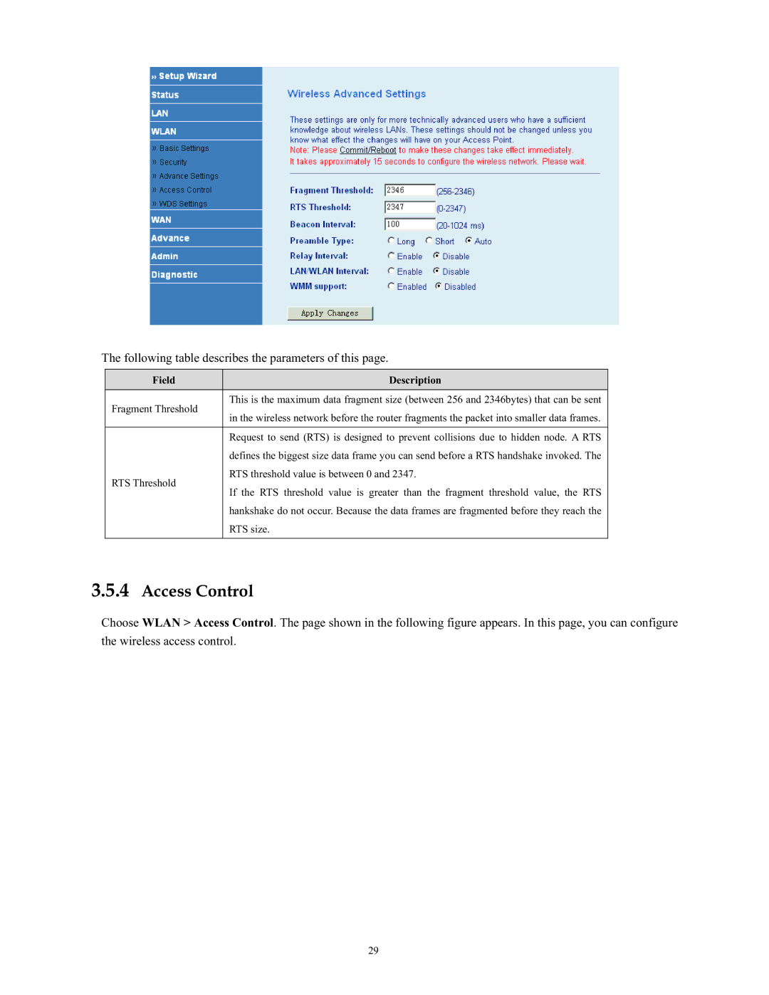 SMC Networks SMC790WBRA4 manual Access Control 