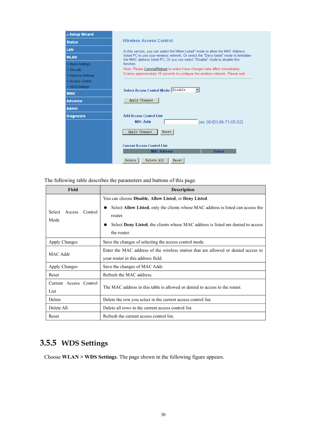 SMC Networks SMC790WBRA4 manual WDS Settings 