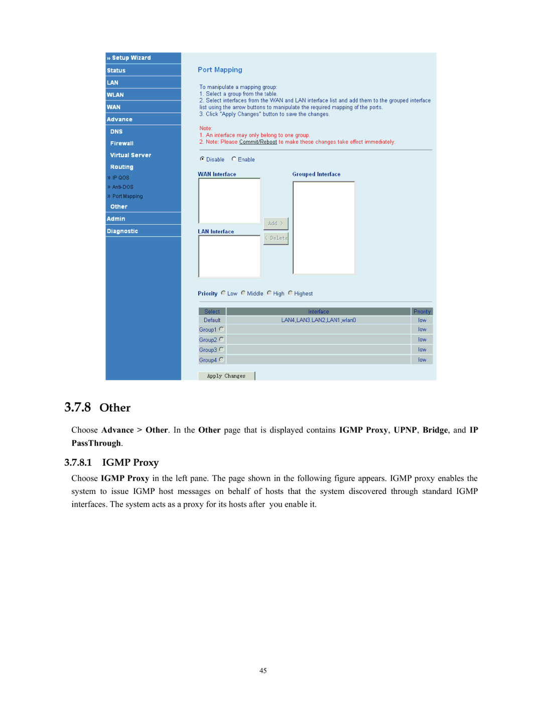 SMC Networks SMC790WBRA4 manual Other, Igmp Proxy 