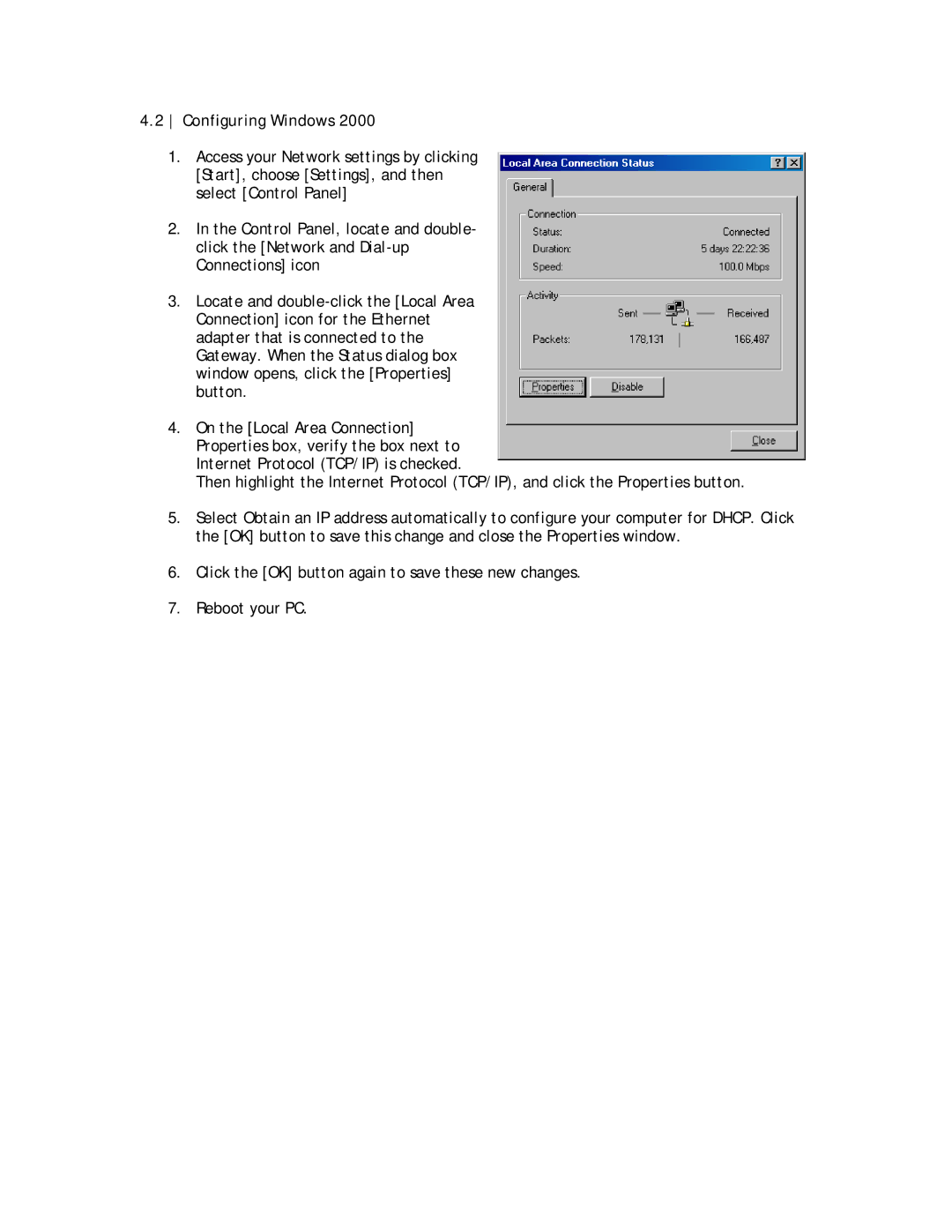 SMC Networks SMC8013WG manual Configuring Windows 