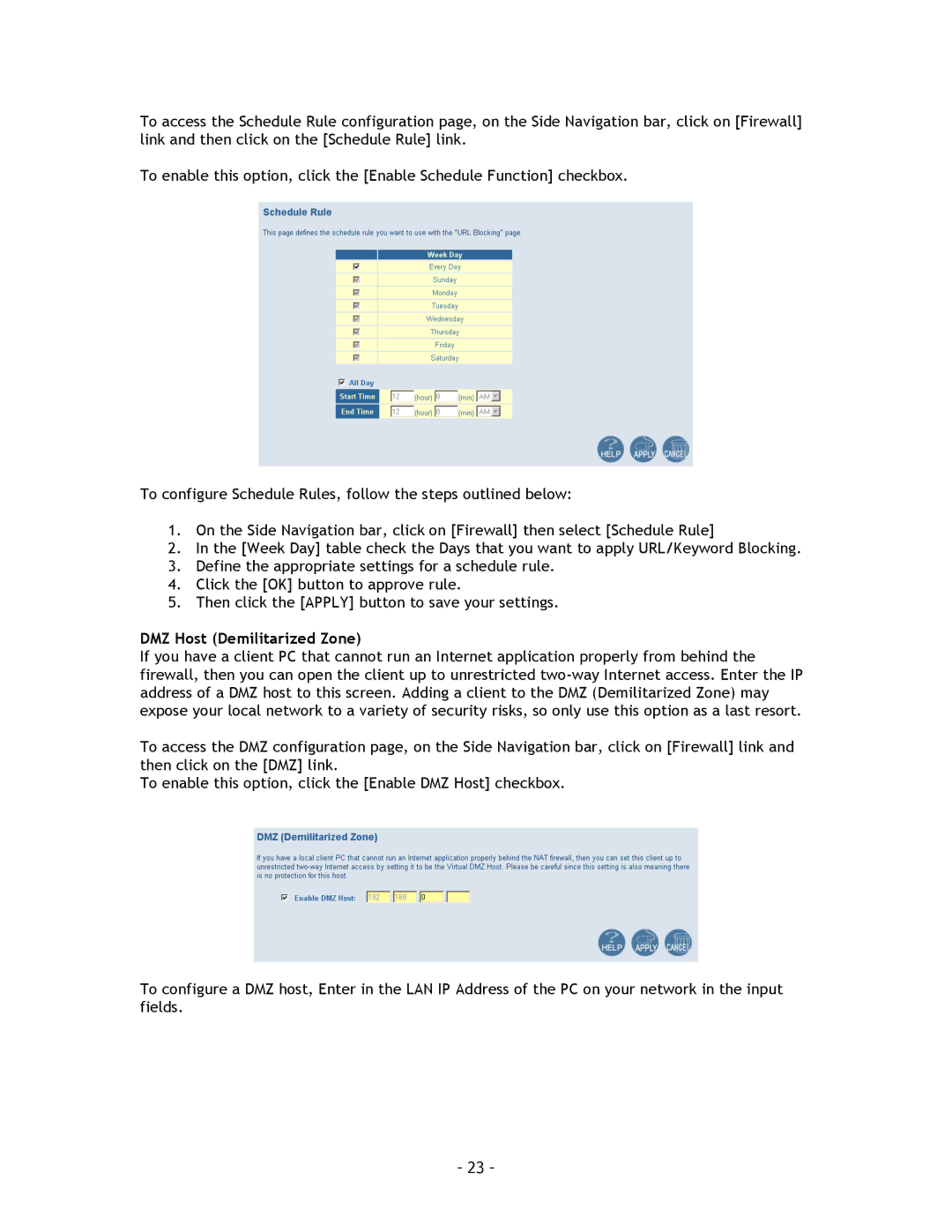 SMC Networks SMC8014 manual DMZ Host Demilitarized Zone 