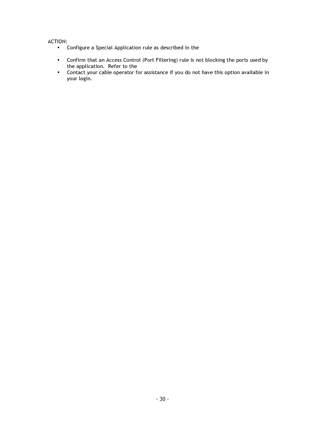 SMC Networks SMC8014 manual Action 