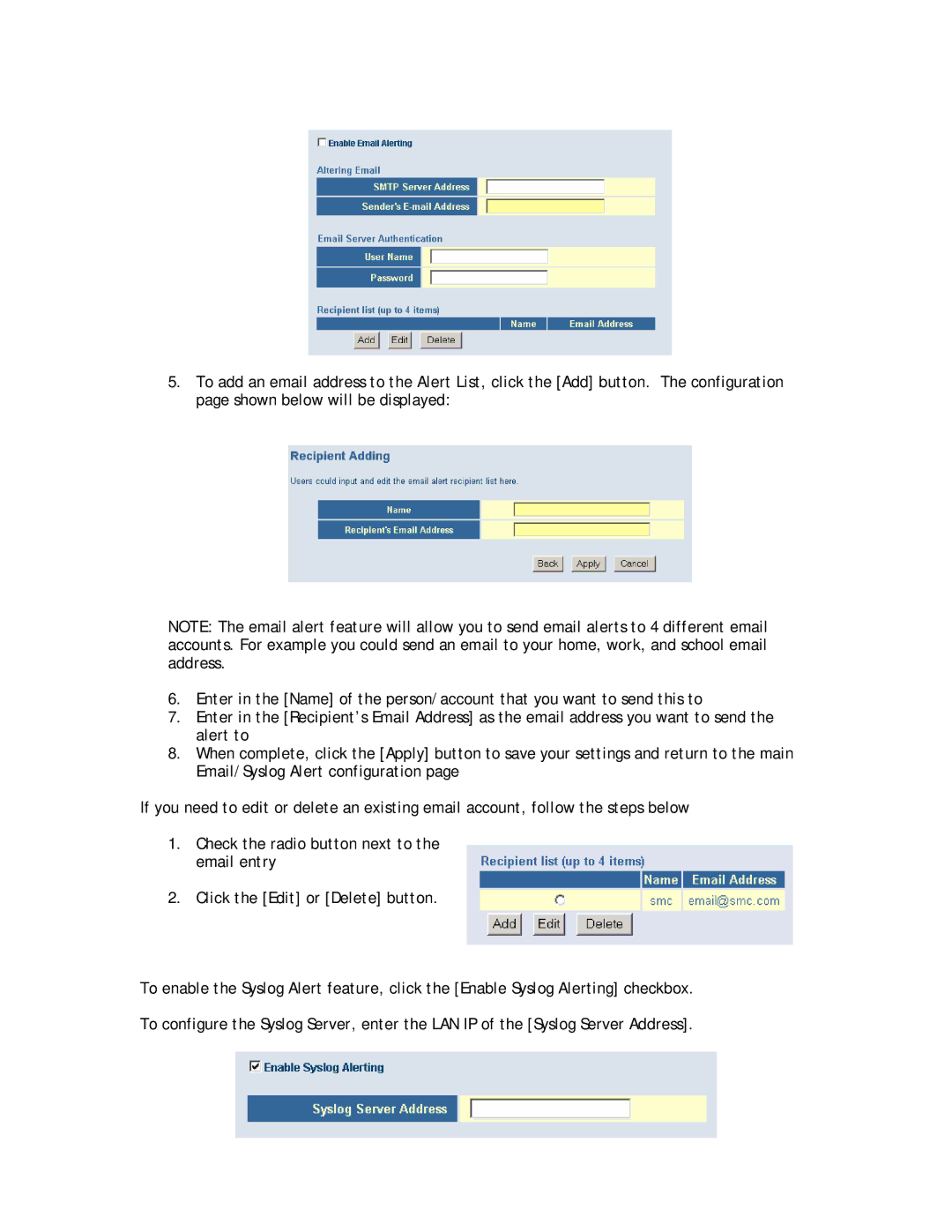 SMC Networks SMC8014W-G manual 