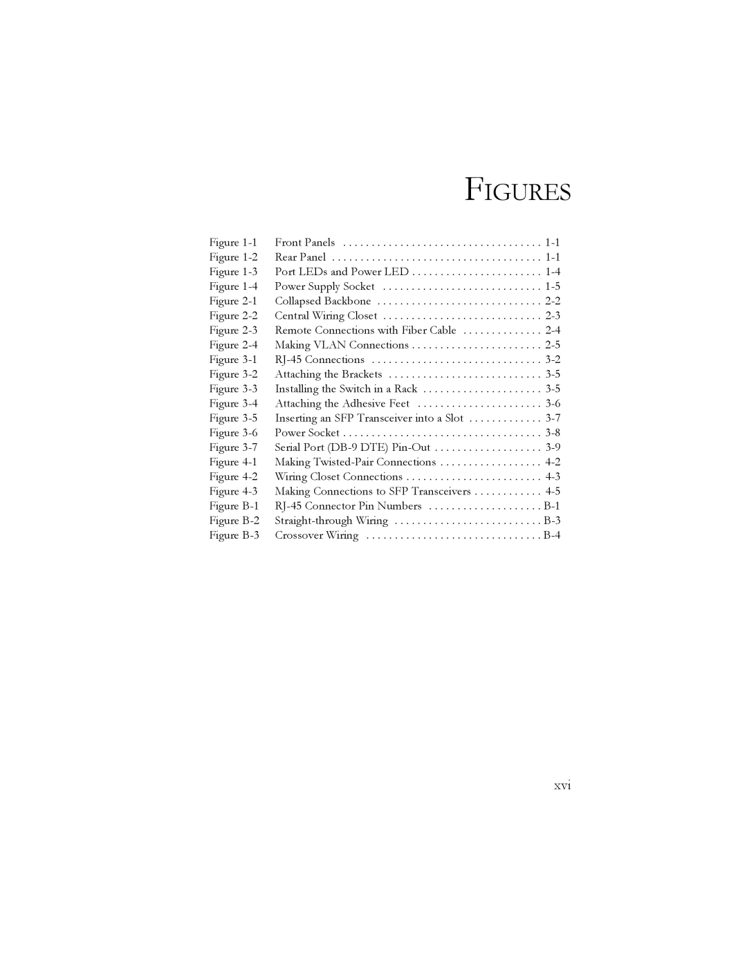 SMC Networks SMC8024L2 manual Figures, Xvi 