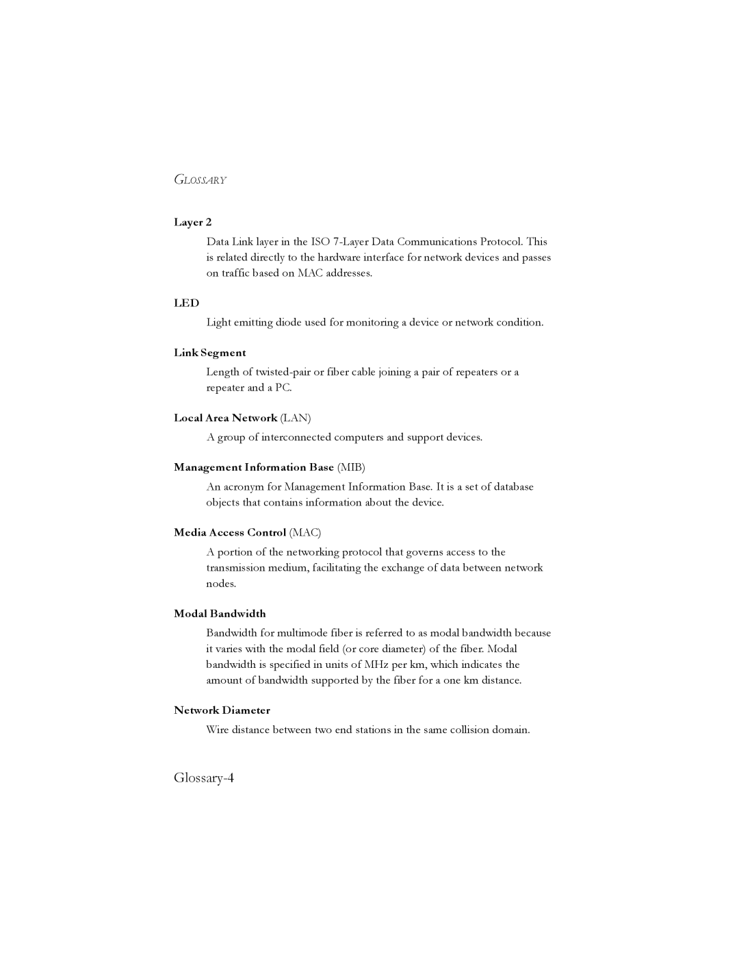 SMC Networks SMC8024L2 manual Glossary-4 