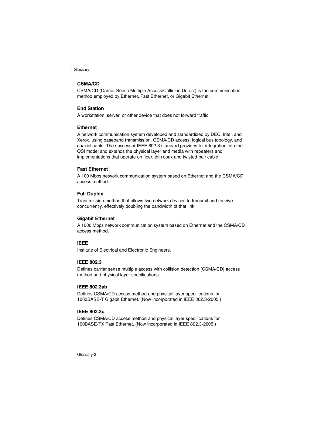 SMC Networks SMC8124PL2 manual Glossary-2 