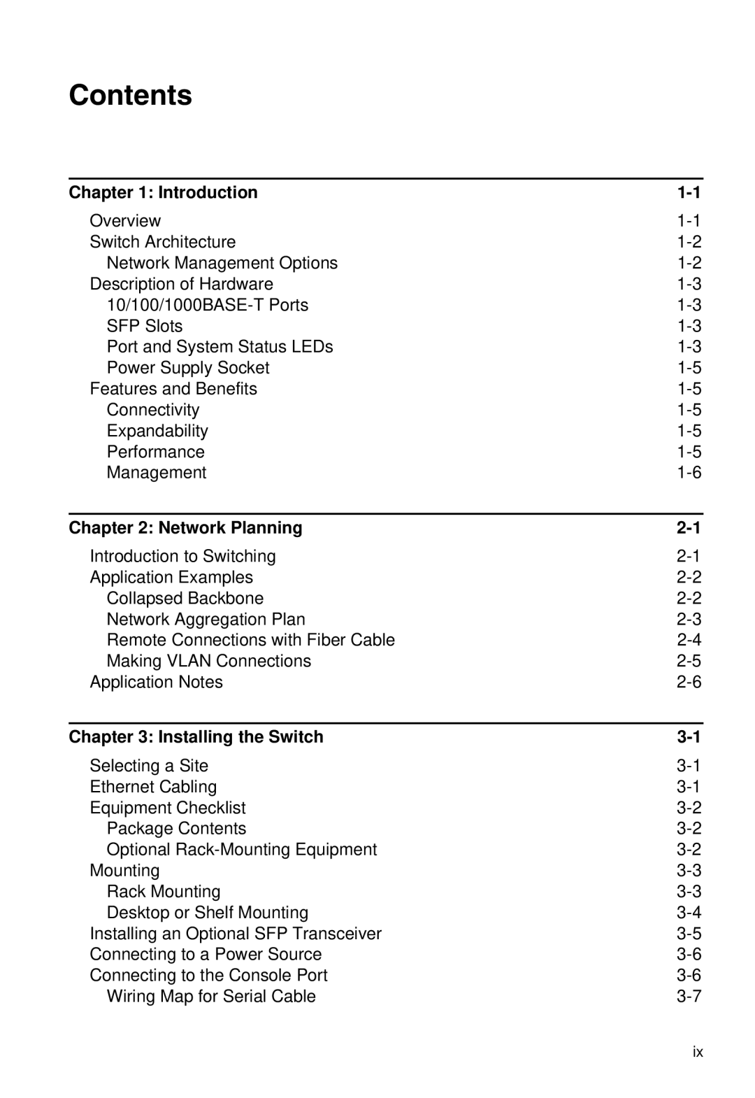 SMC Networks SMC8126L2 manual Contents 