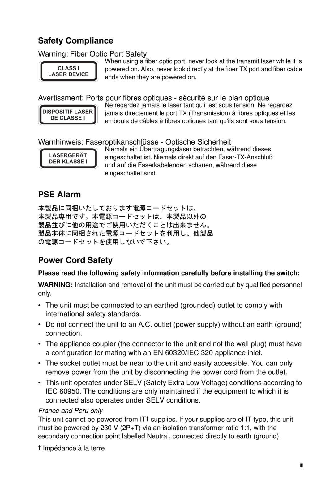 SMC Networks SMC8126L2 manual Safety Compliance 