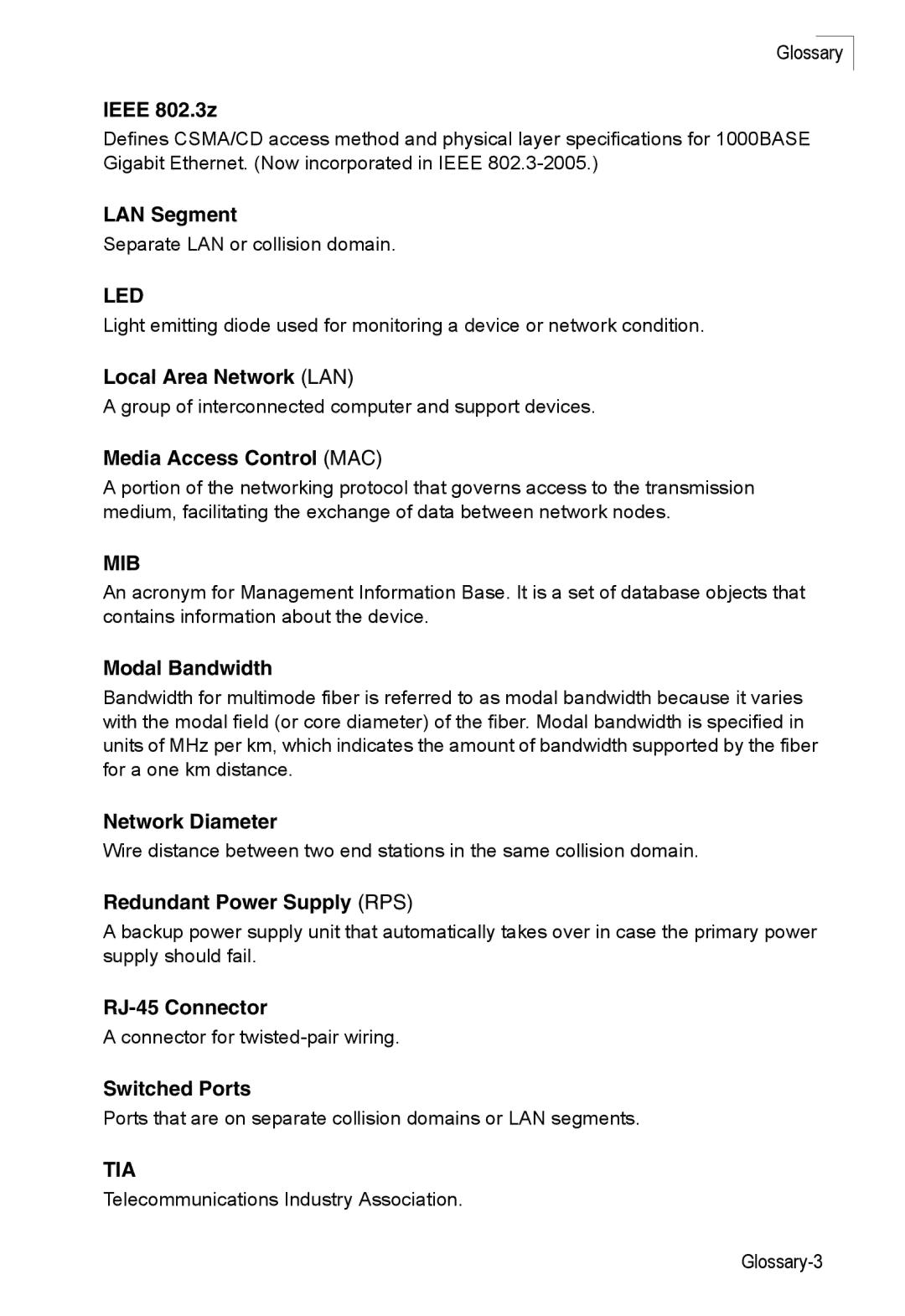 SMC Networks SMC8126PL2-F manual Led 