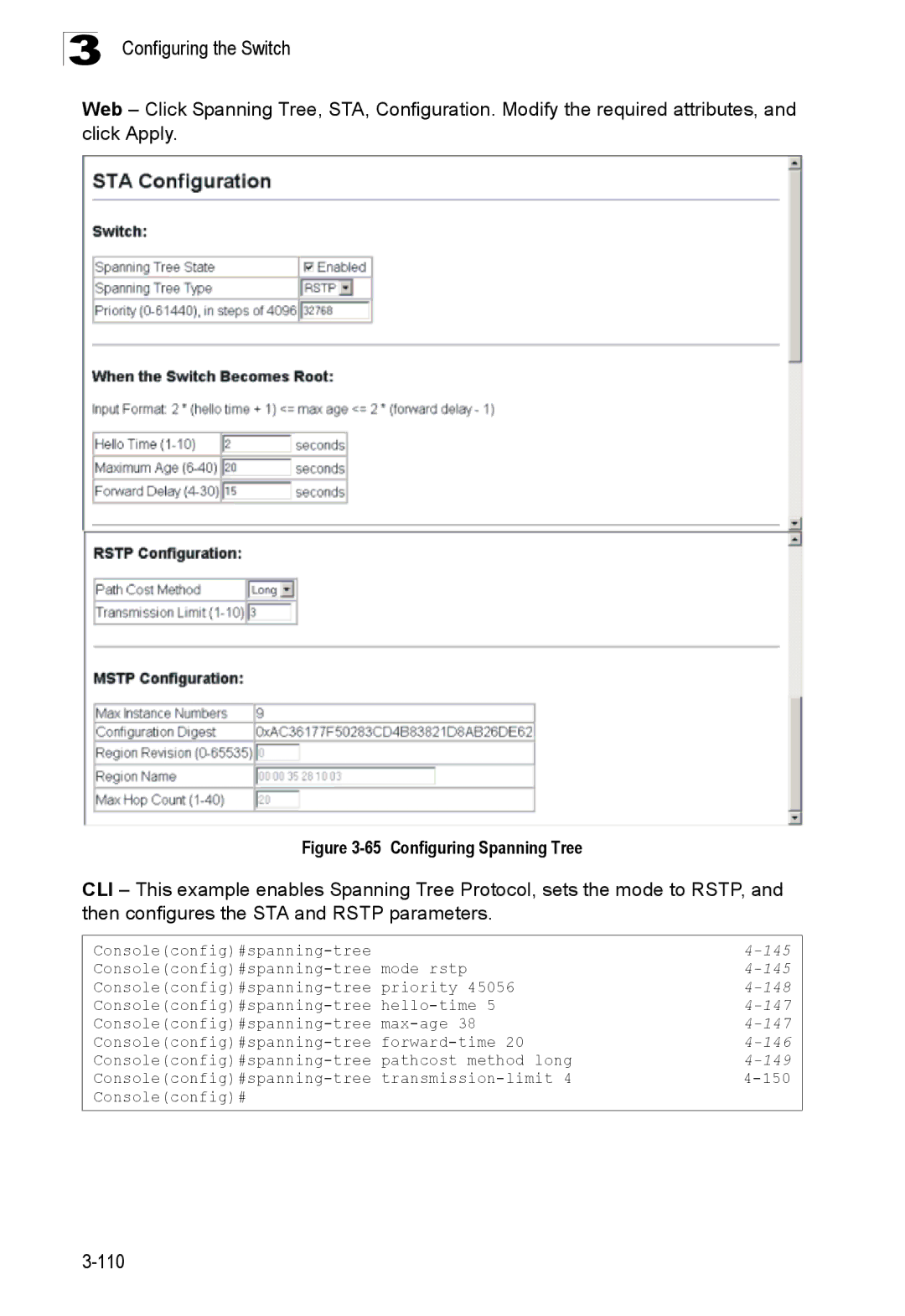 SMC Networks SMC8150L2 manual Configuring Spanning Tree 