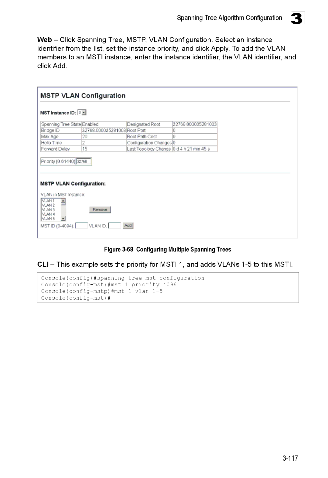 SMC Networks SMC8150L2 manual Configuring Multiple Spanning Trees 