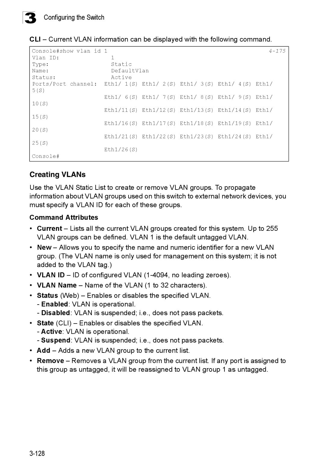 SMC Networks SMC8150L2 manual Creating VLANs, 175 