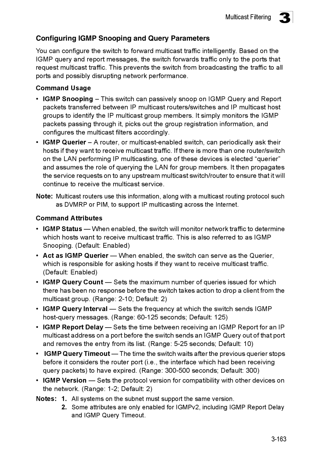 SMC Networks SMC8150L2 manual Configuring Igmp Snooping and Query Parameters 