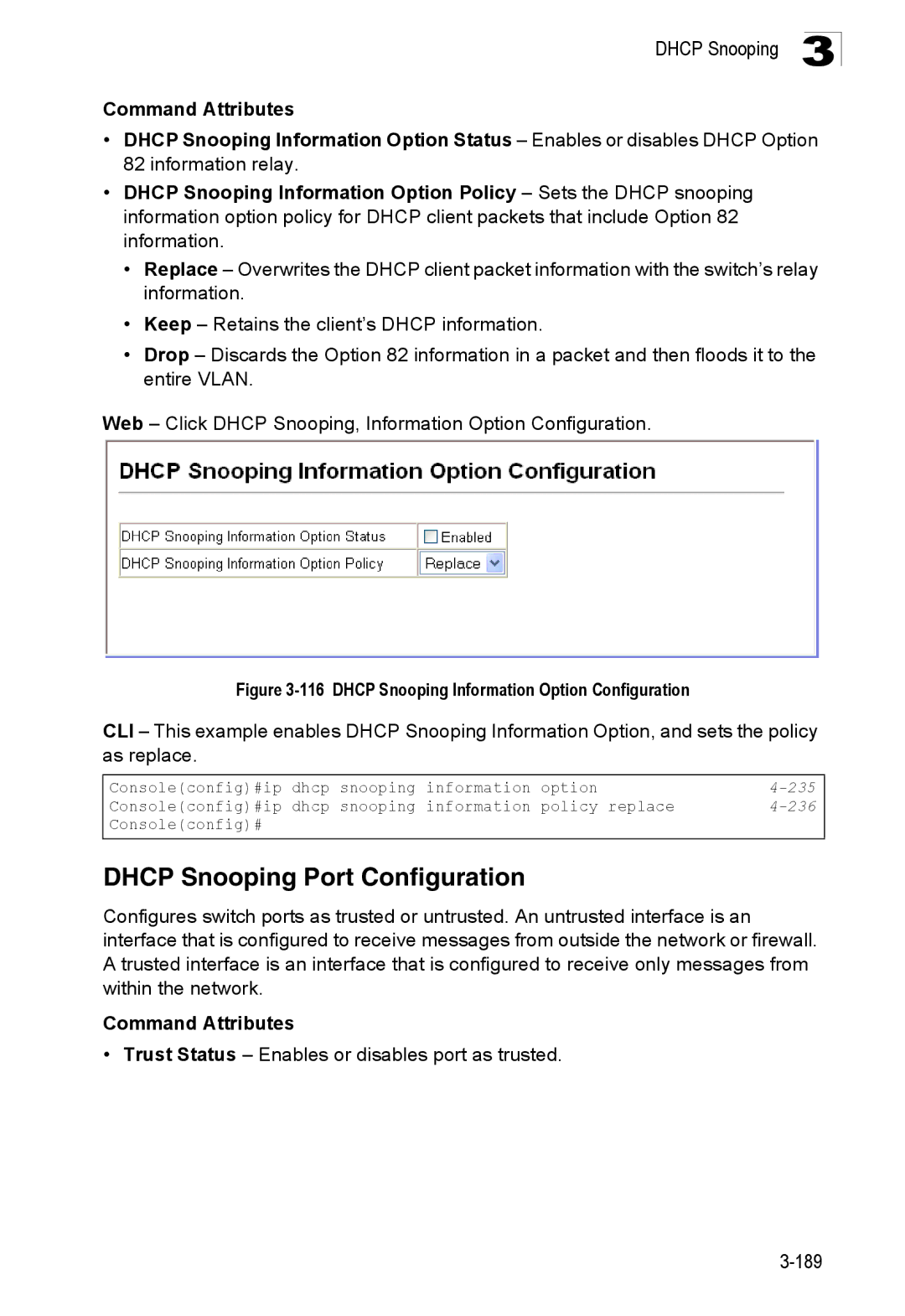 SMC Networks SMC8150L2 manual Dhcp Snooping Port Configuration, Trust Status Enables or disables port as trusted 