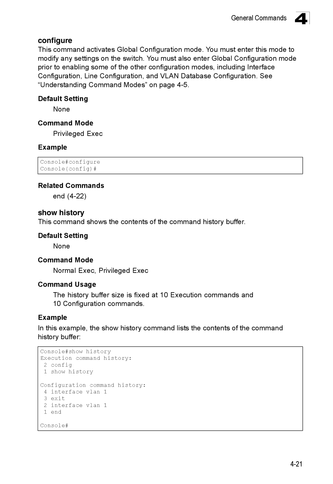 SMC Networks SMC8150L2 manual Configure, Show history 