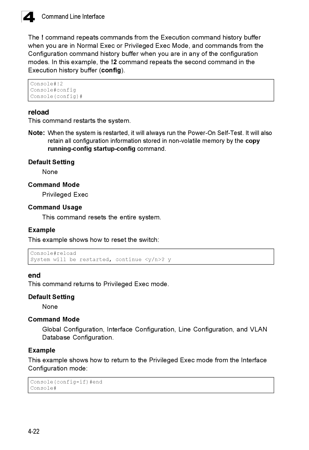 SMC Networks SMC8150L2 manual Reload, End 