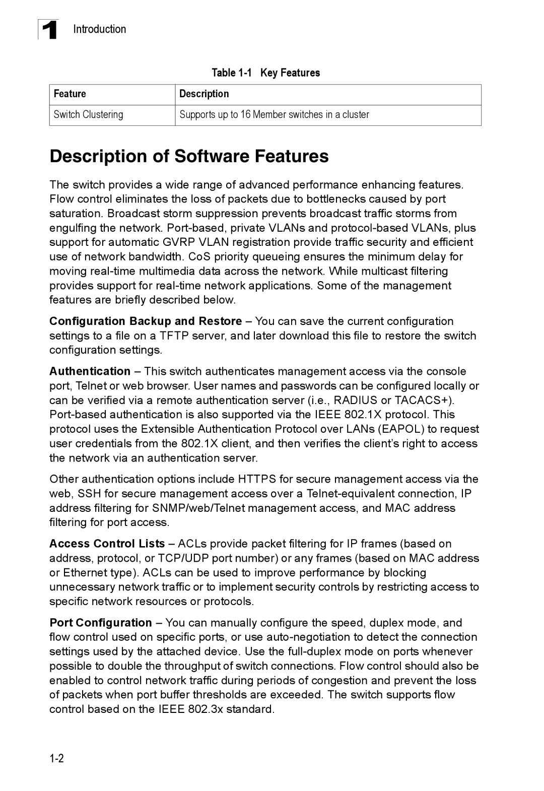 SMC Networks SMC8150L2 manual Description of Software Features, Introduction 