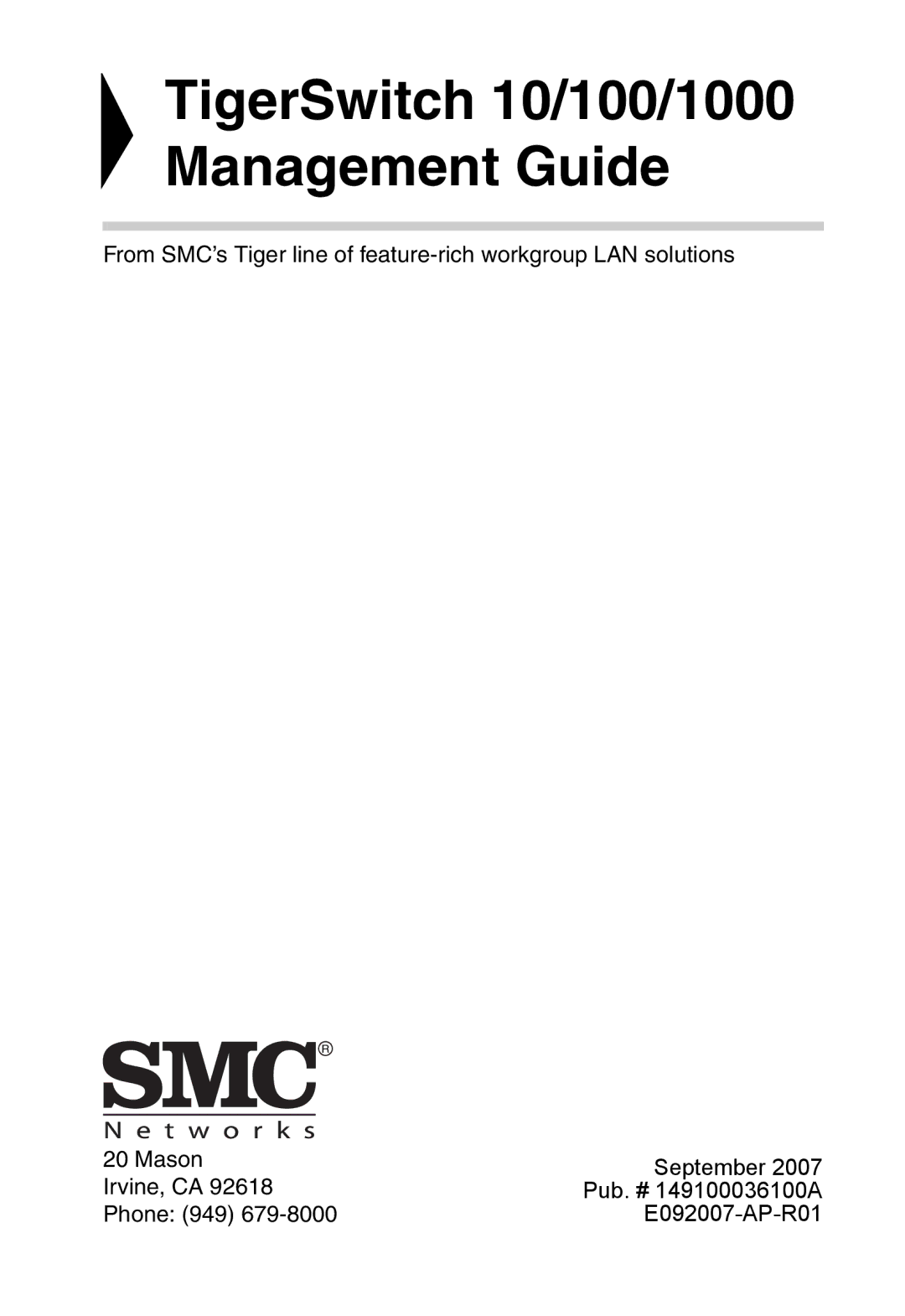 SMC Networks SMC8150L2 manual TigerSwitch 10/100/1000 Management Guide 