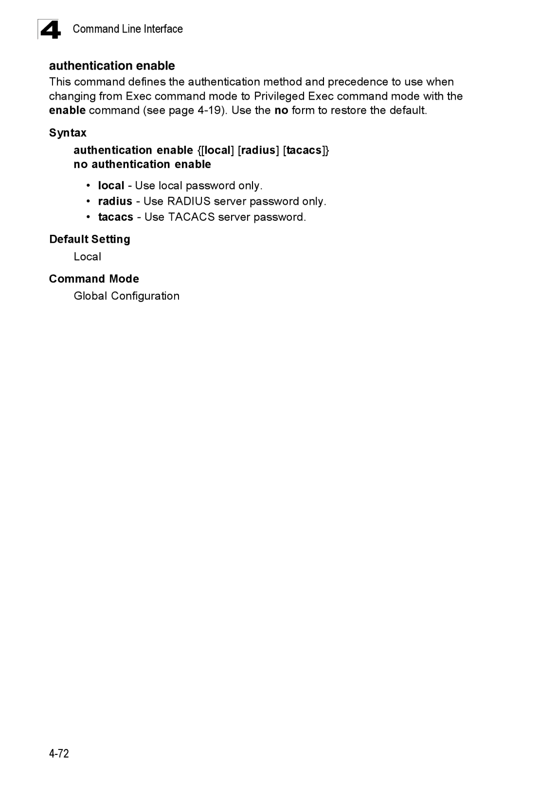 SMC Networks SMC8150L2 manual Authentication enable 