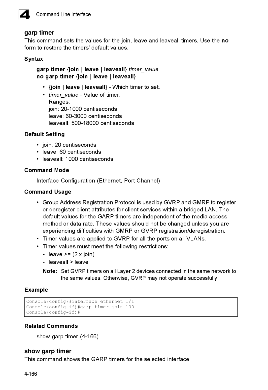 SMC Networks SMC8150L2 manual Garp timer, Show garp timer 