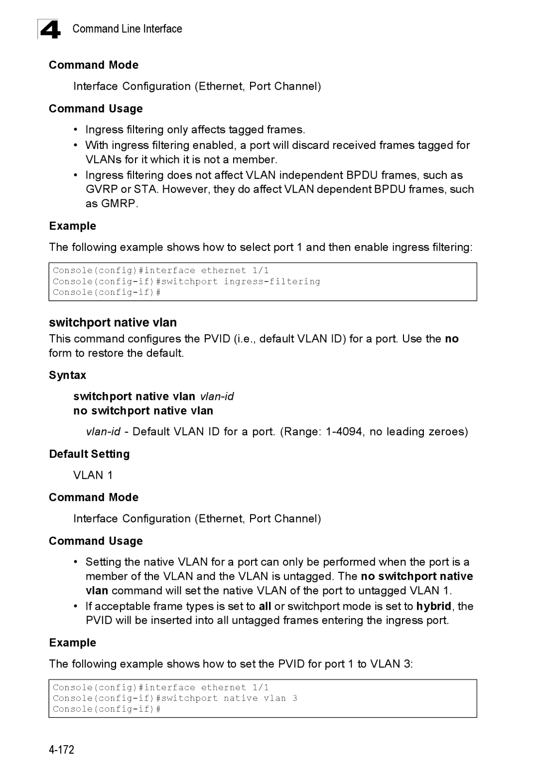 SMC Networks SMC8150L2 manual Switchport native vlan 