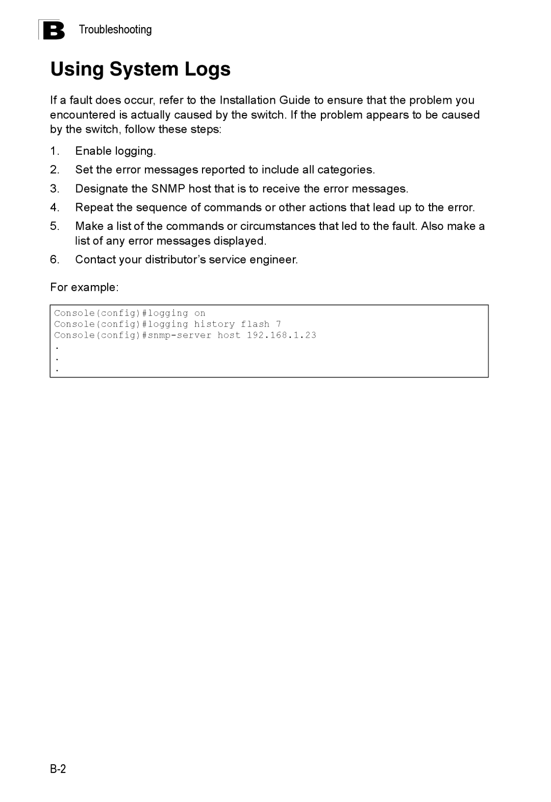 SMC Networks SMC8150L2 manual Using System Logs 