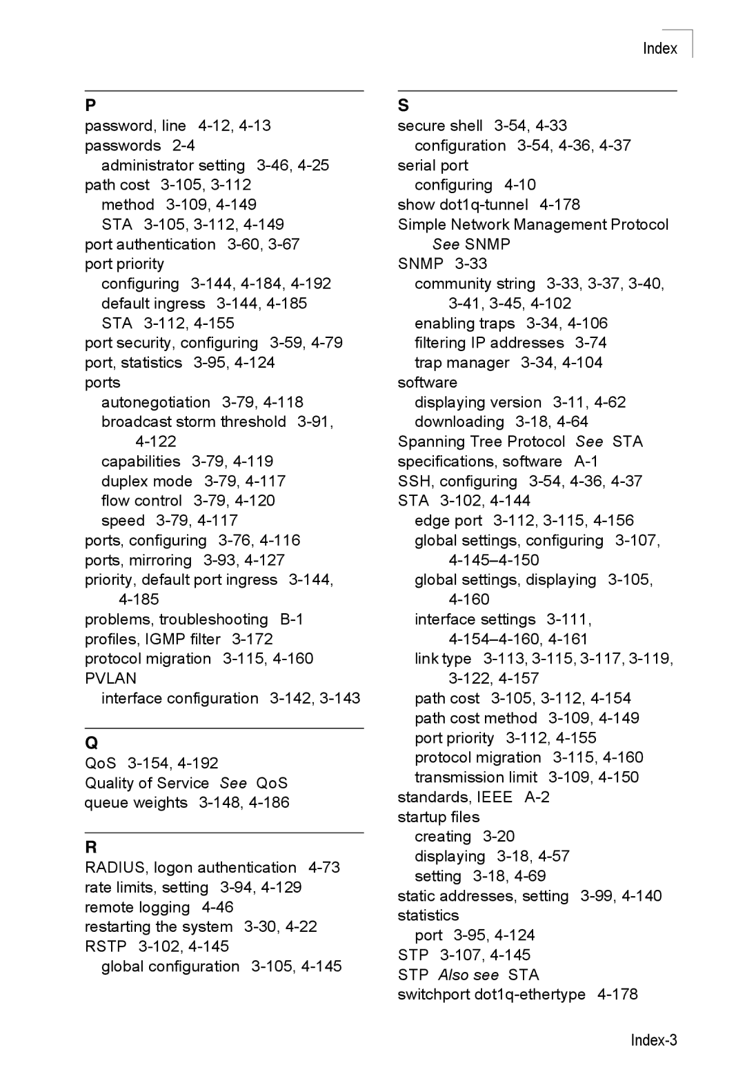 SMC Networks SMC8150L2 manual Index-3 